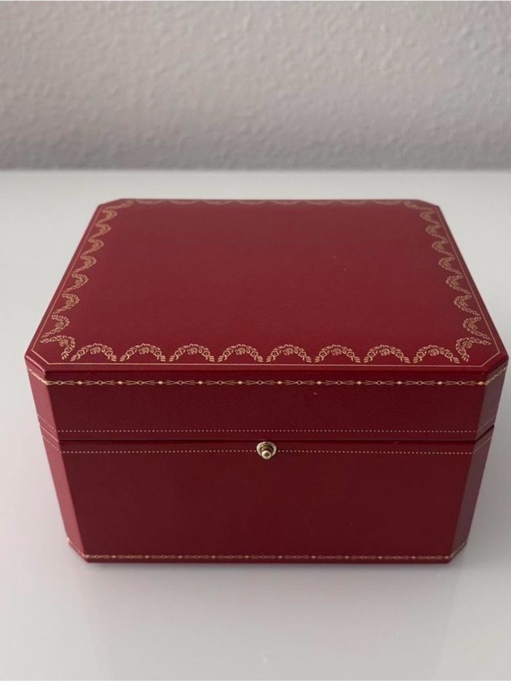 Cartier Red and Gold Jewelry Box